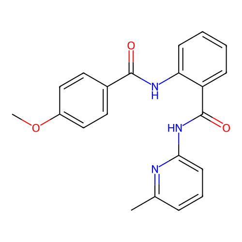 2-{[(4-methoxyphenyl)carbonyl]amino}-N-(6-methylpyridin-2-yl)benzamide structure