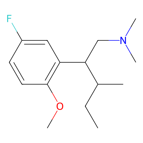 2-(5-Fluoro-2-methoxyphenyl)-N,N,3-trimethylpentan-1-amine structure