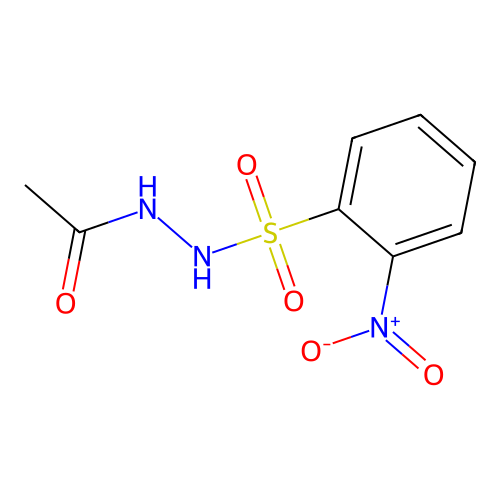 N'-acetyl-2-nitrobenzenesulfonohydrazide structure