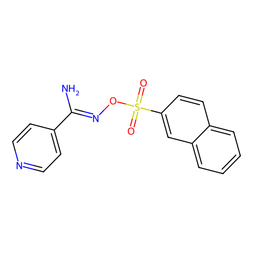 N'-[(2-naphthylsulfonyl)oxy]-4-pyridinecarboximidamide structure