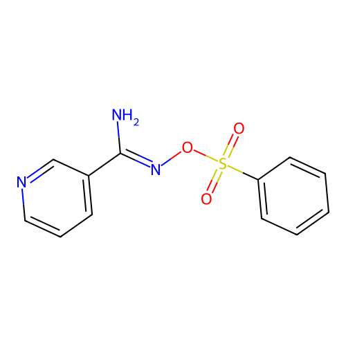 N'-[(phenylsulfonyl)oxy]-3-pyridinecarboximidamide structure