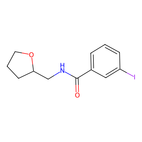 3-iodo-N-(oxolan-2-ylmethyl)benzamide structure