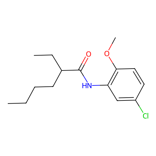 N-(5-chloro-2-methoxyphenyl)-2-ethylhexanamide structure