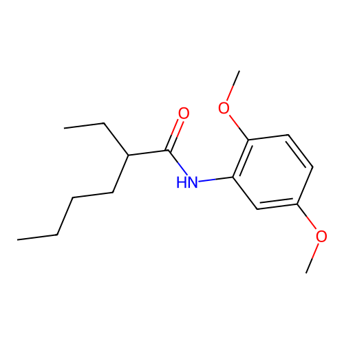 N-(2,5-dimethoxyphenyl)-2-ethylhexanamide structure