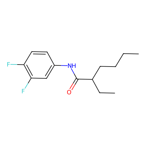 N-(3,4-difluorophenyl)-2-ethylhexanamide structure
