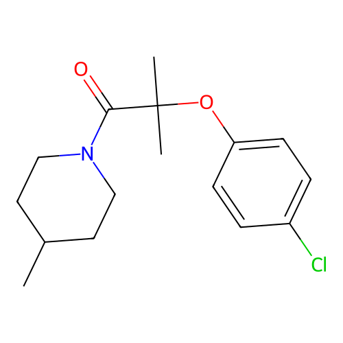 1-[2-(4-Chlorophenoxy)-2-methylpropanoyl]-4-methylpiperidine structure