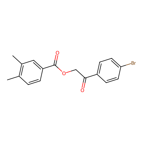 2-(4-Bromophenyl)-2-oxoethyl 3,4-dimethylbenzoate structure