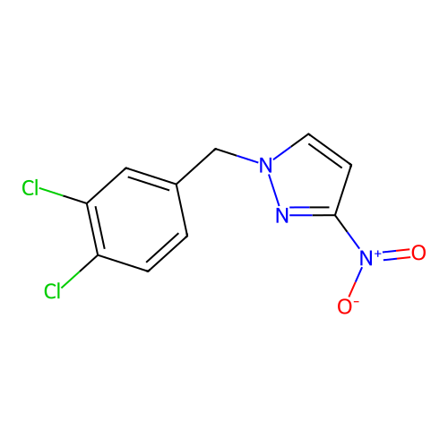 1-(3,4-dichlorobenzyl)-3-nitro-1H-pyrazole structure