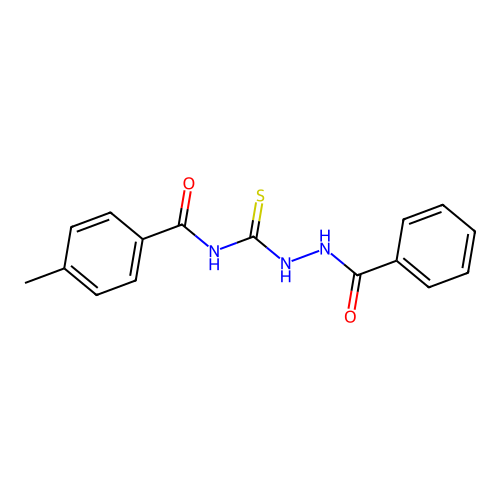 N-(N'-Benzoyl-hydrazinocarbothioyl)-4-methyl-benzamide structure