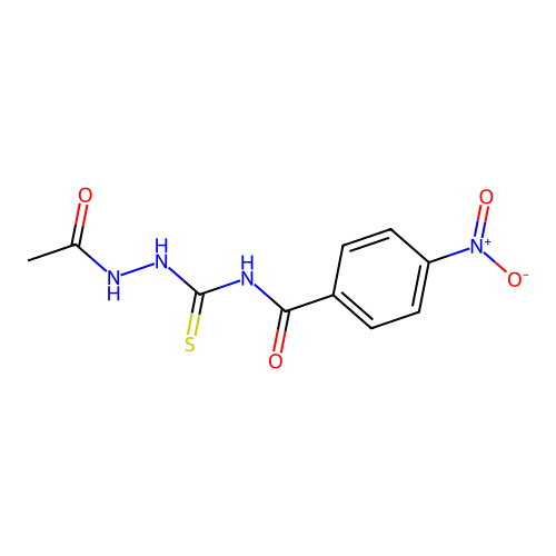 N-(acetamidocarbamothioyl)-4-nitrobenzamide structure