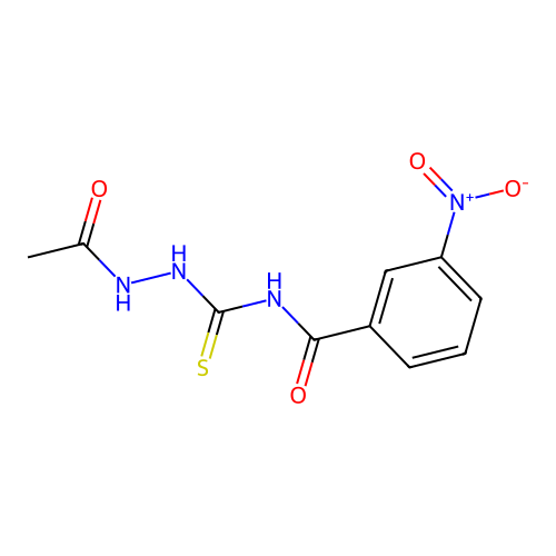 N-(acetamidocarbamothioyl)-3-nitrobenzamide structure
