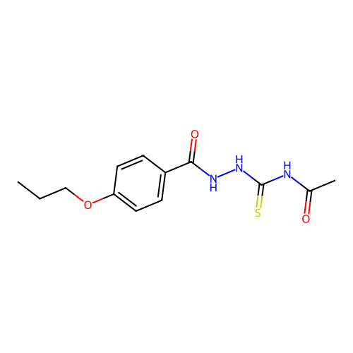 N-[N'-(4-Propoxy-benzoyl)-hydrazinocarbothioyl]-acetamide structure
