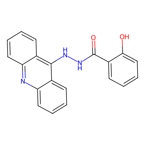 N'-(9-acridinyl)-2-hydroxybenzohydrazide structure