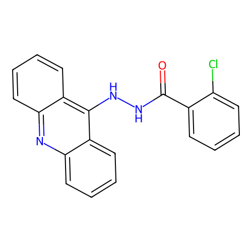 N'-(acridin-9-yl)-2-chlorobenzohydrazide structure