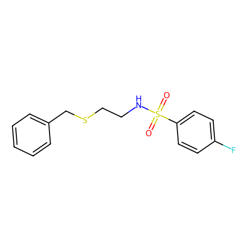 N-[2-(benzylsulfanyl)ethyl]-4-fluorobenzenesulfonamide structure