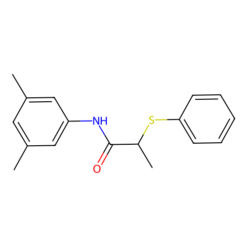 N-(3,5-dimethylphenyl)-2-(phenylsulfanyl)propanamide structure