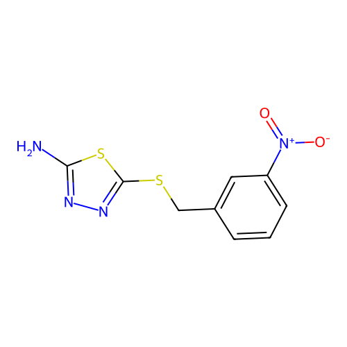5-[(3-Nitrobenzyl)sulfanyl]-1,3,4-thiadiazol-2-amine structure