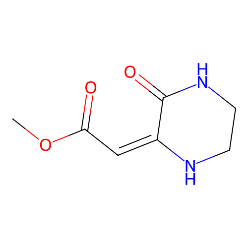 methyl (2E)-(3-oxopiperazin-2-ylidene)acetate structure