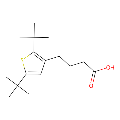 4-(2,5-Di-tert-butylthiophen-3-yl)butanoic acid structure