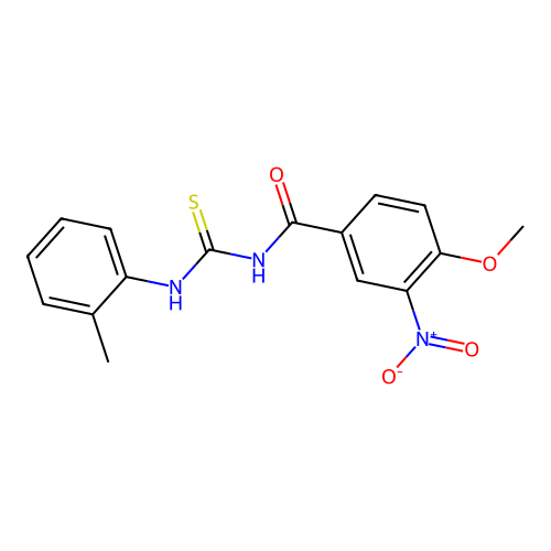 4-methoxy-N-[(2-methylphenyl)carbamothioyl]-3-nitrobenzamide structure