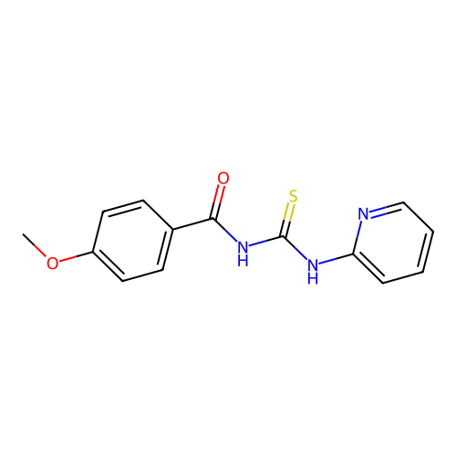 4-methoxy-N-(pyridin-2-ylcarbamothioyl)benzamide structure
