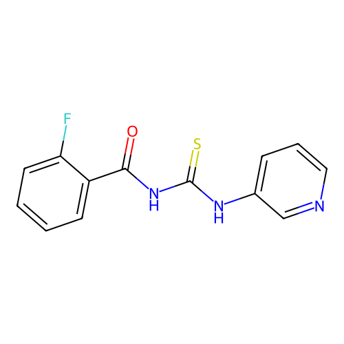 2-fluoro-N-(pyridin-3-ylcarbamothioyl)benzamide structure