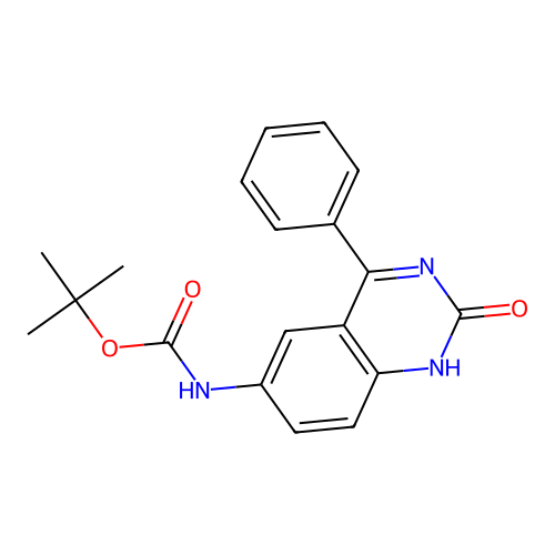 tert-butyl N-(2-oxo-4-phenyl-1H-quinazolin-6-yl)carbamate structure