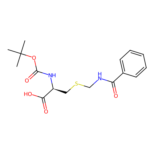 N-boc-S-benzamidomethyl-l-cysteine structure