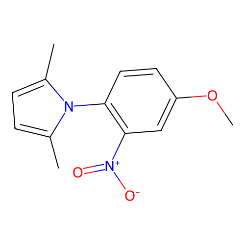 1-(4-methoxy-2-nitrophenyl)-2,5-dimethyl-1H-pyrrole structure
