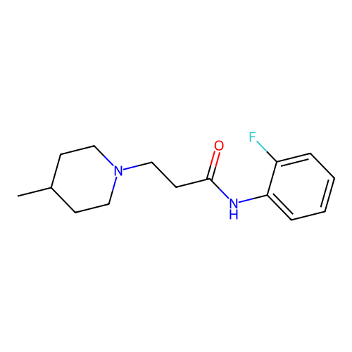 N-(2-fluorophenyl)-3-(4-methylpiperidin-1-yl)propanamide structure