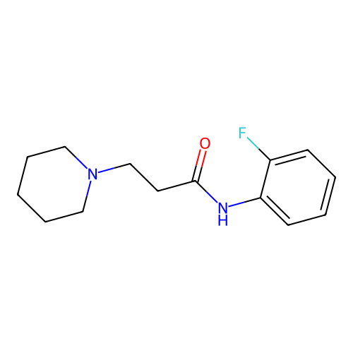 N-(2-fluorophenyl)-3-piperidin-1-ylpropanamide structure