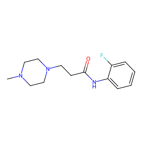 N-(2-fluorophenyl)-3-(4-methylpiperazin-1-yl)propanamide structure