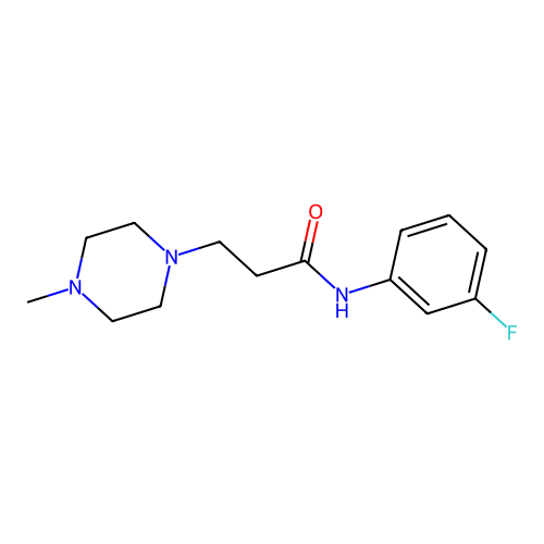 N-(3-fluorophenyl)-3-(4-methylpiperazin-1-yl)propanamide structure