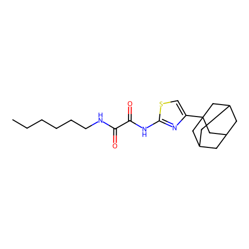 N-(4-Adamantan-1-yl-thiazol-2-yl)-N'-hexyl-oxalamide structure
