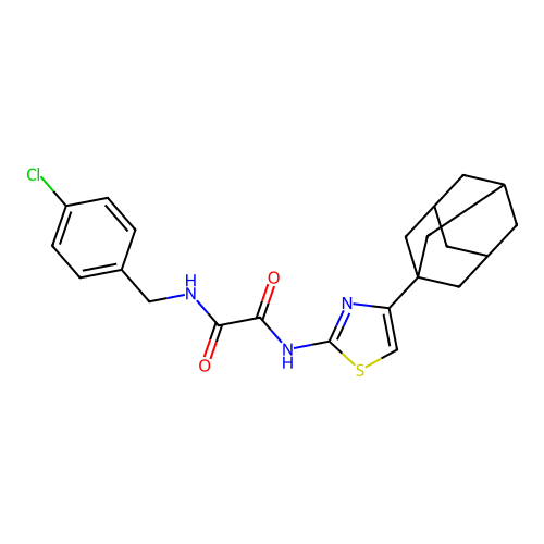 N-(4-Adamantan-1-yl-thiazol-2-yl)-N'-(4-chloro-benzyl)-oxalamide structure