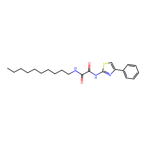N-Decyl-N'-(4-phenyl-thiazol-2-yl)-oxalamide structure