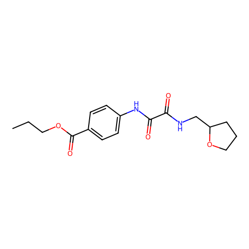 Propyl 4-({oxo[(tetrahydro-2-furanylmethyl)amino]acetyl}amino)benzoate structure