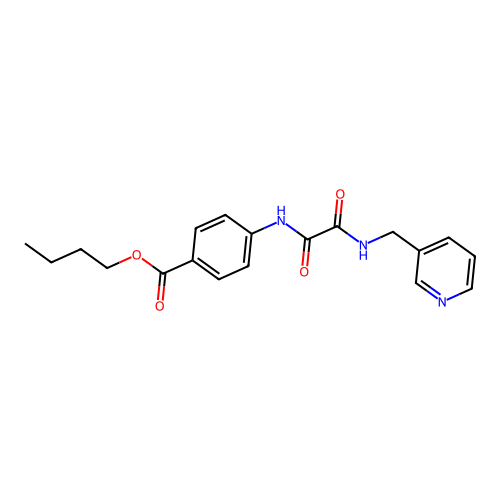 Butyl 4-({oxo[(3-pyridinylmethyl)amino]acetyl}amino)benzoate structure
