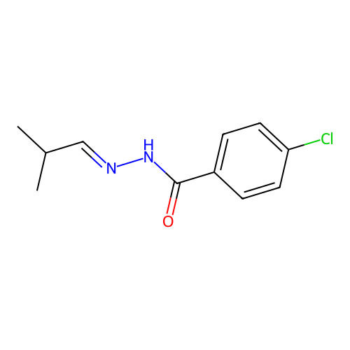 4-chloro-N-(2-methylpropylideneamino)benzamide structure