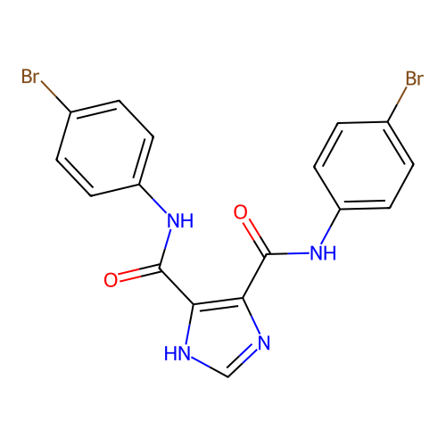 1H-Imidazole-4,5-dicarboxamide, N,N'-bis(4-bromophenyl)- structure