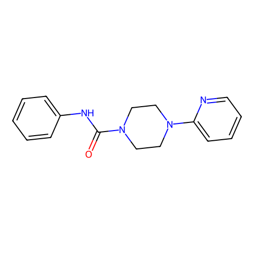 N-phenyl-4-(pyridin-2-yl)piperazine-1-carboxamide structure