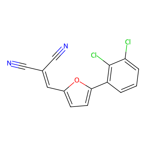 2-{[5-(2,3-Dichlorophenyl)-2-furyl]methylene}malononitrile structure