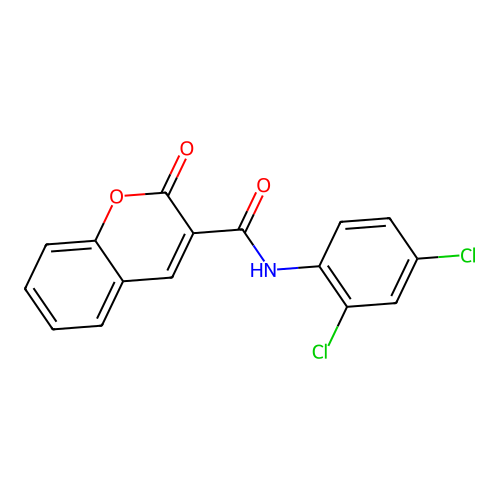 N-(2,4-dichlorophenyl)-2-oxo-2H-chromene-3-carboxamide structure