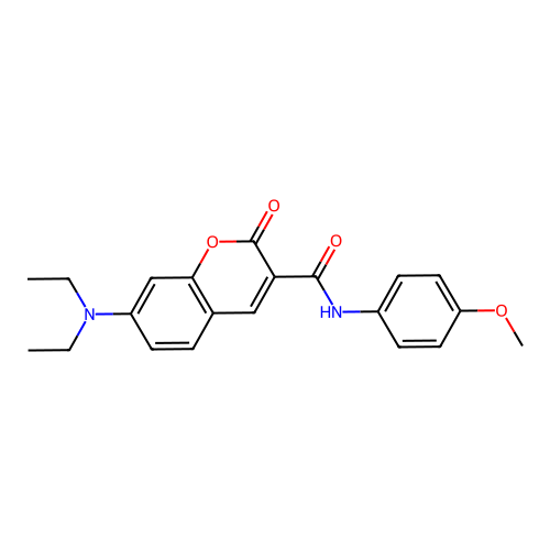 7-(diethylamino)-N-(4-methoxyphenyl)-2-oxo-2H-chromene-3-carboxamide structure