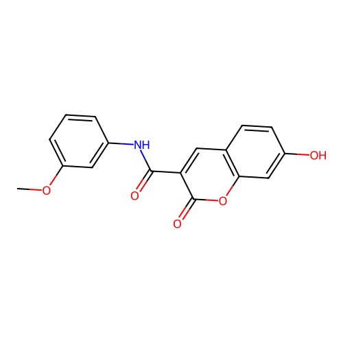 7-hydroxy-N-(3-methoxyphenyl)-2-oxo-2H-chromene-3-carboxamide structure