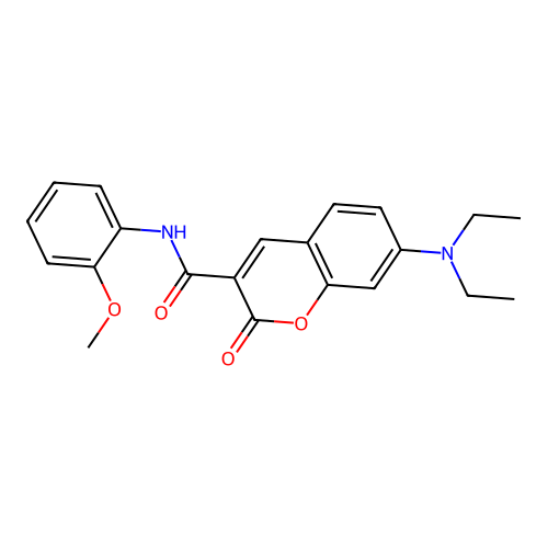 7-(diethylamino)-N-(2-methoxyphenyl)-2-oxo-2H-chromene-3-carboxamide structure
