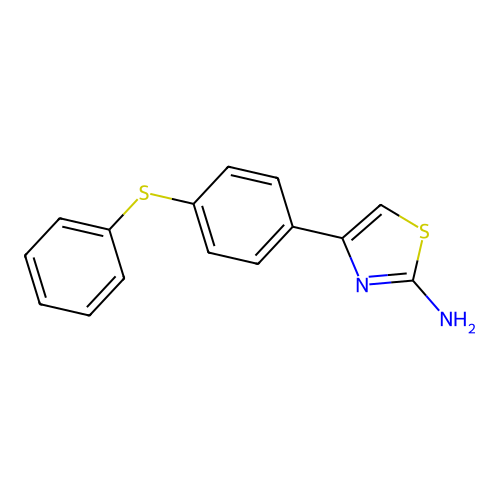 4-(4-Phenylsulfanylphenyl)-thiazol-2-ylamine structure