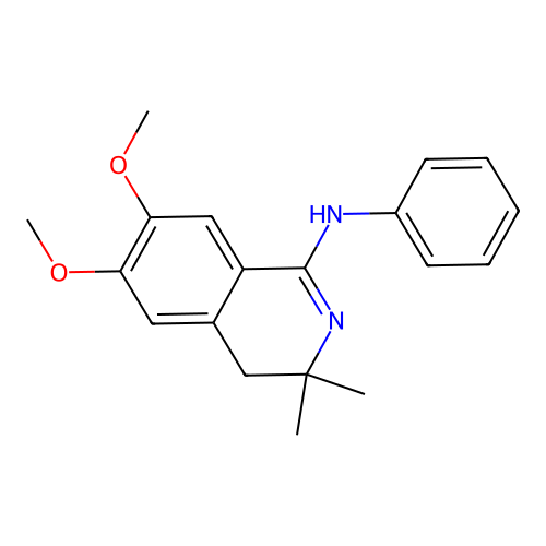 (6,7-Dimethoxy-3,3-dimethyl-3,4-dihydro-2H-isoquinolin-1-ylidene)-phenyl-amine structure