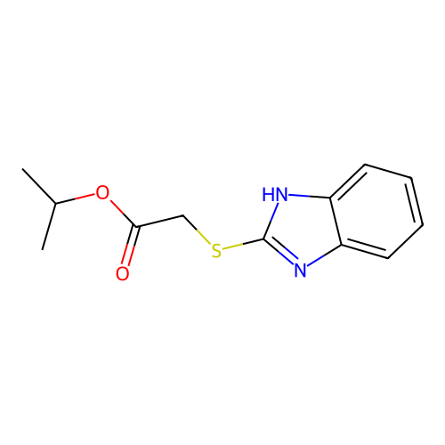 propan-2-yl 2-(1H-1,3-benzodiazol-2-ylsulfanyl)acetate structure