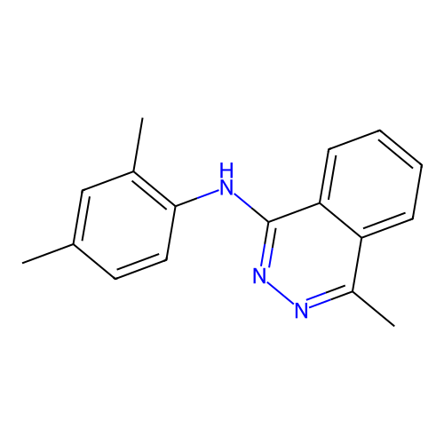 N-(2,4-dimethylphenyl)-4-methyl-1-phthalazinamine structure